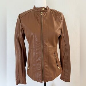 a.n.a faux leather tan jacket size Small